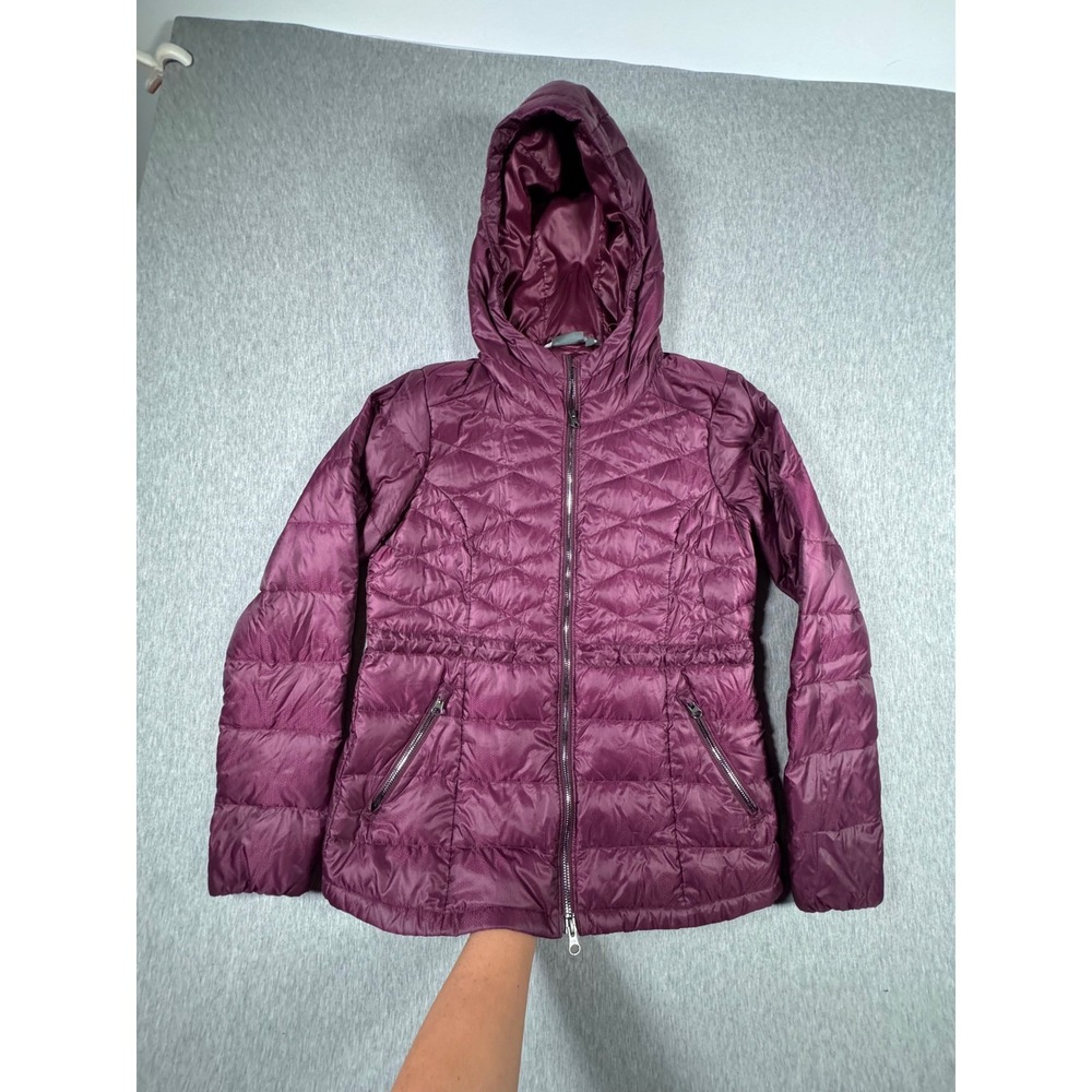 Athleta Women's Small Plum Purple Goose Down Packable Puffer Jacket Coat